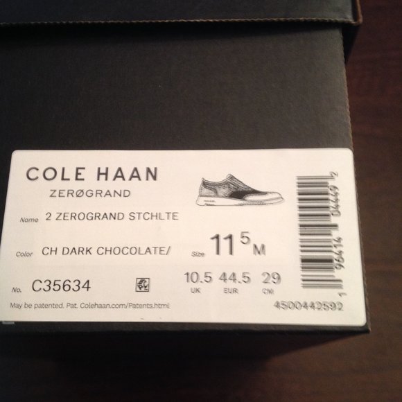 Cole Haan Men's 2.Zerogrand Brown Stitchlite Oxford Shoes - 11.5M - New in Box - Picture 11 of 12